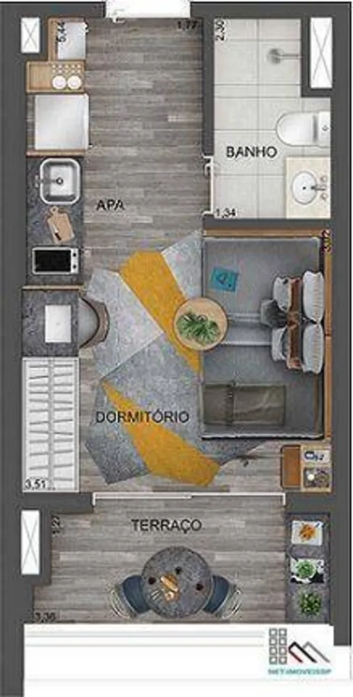 Kitnet-Studio, 31 m² - Foto 8