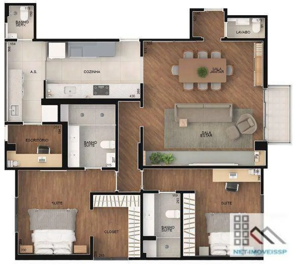 Apartamento, 2 quartos, 126 m² - Foto 1