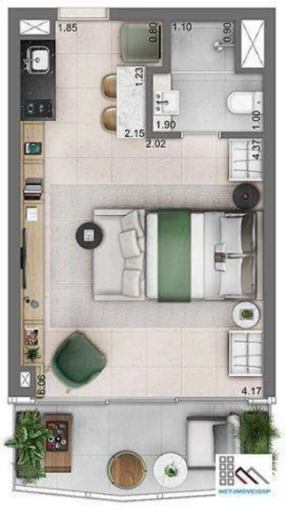 Kitnet-Studio, 35 m² - Foto 10