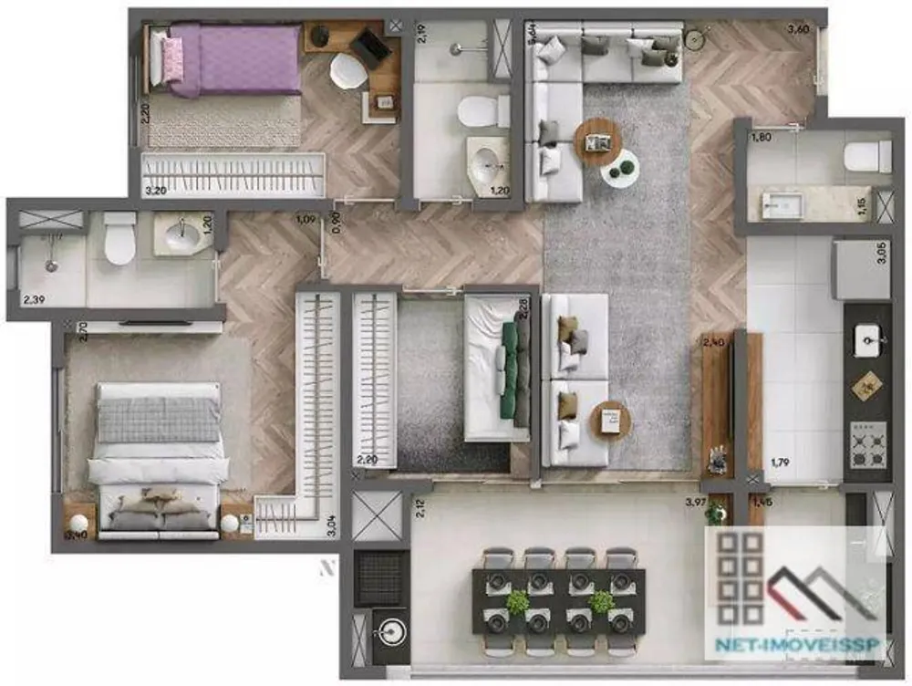 Apartamento, 3 quartos, 76 m² - Foto 10