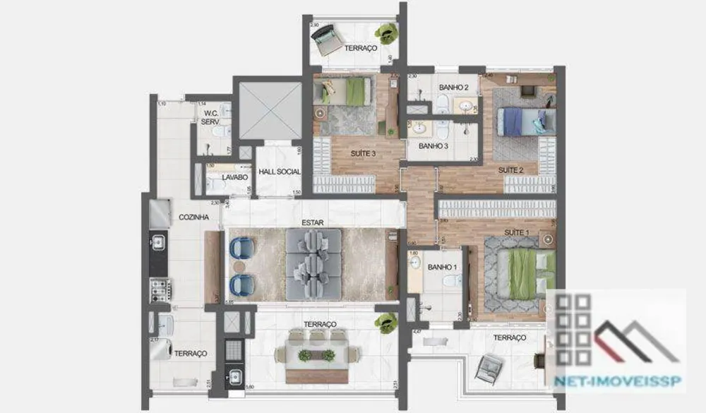 Apartamento, 3 quartos, 136 m² - Foto 14