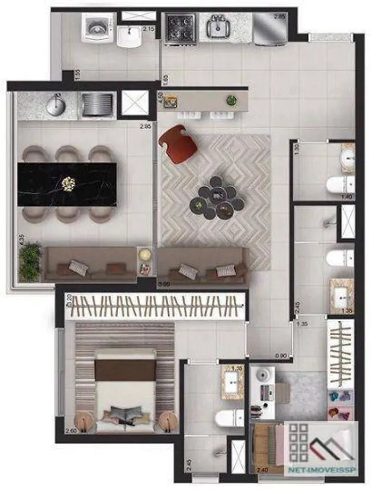 Apartamento, 2 quartos, 76 m² - Foto 1