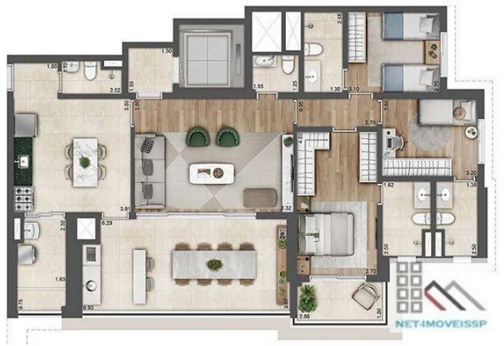 Apartamento, 3 quartos, 139 m² - Foto 2