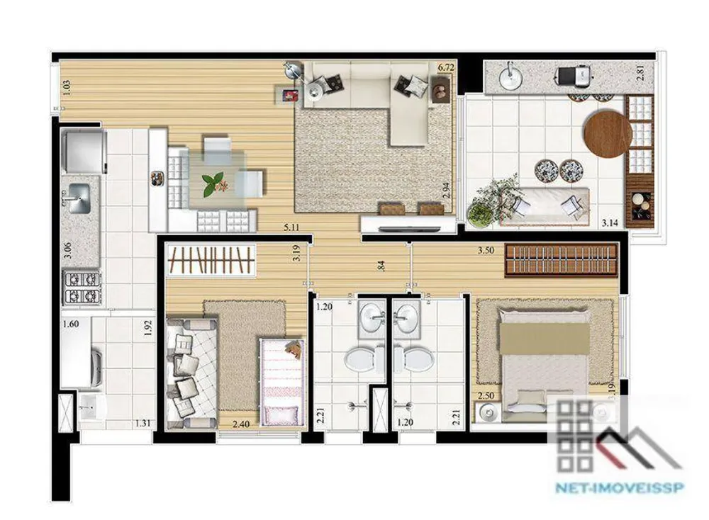 Apartamento, 2 quartos, 67 m² - Foto 11