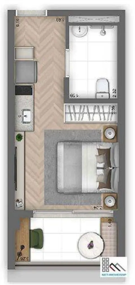 Kitnet-Studio, 29 m² - Foto 16