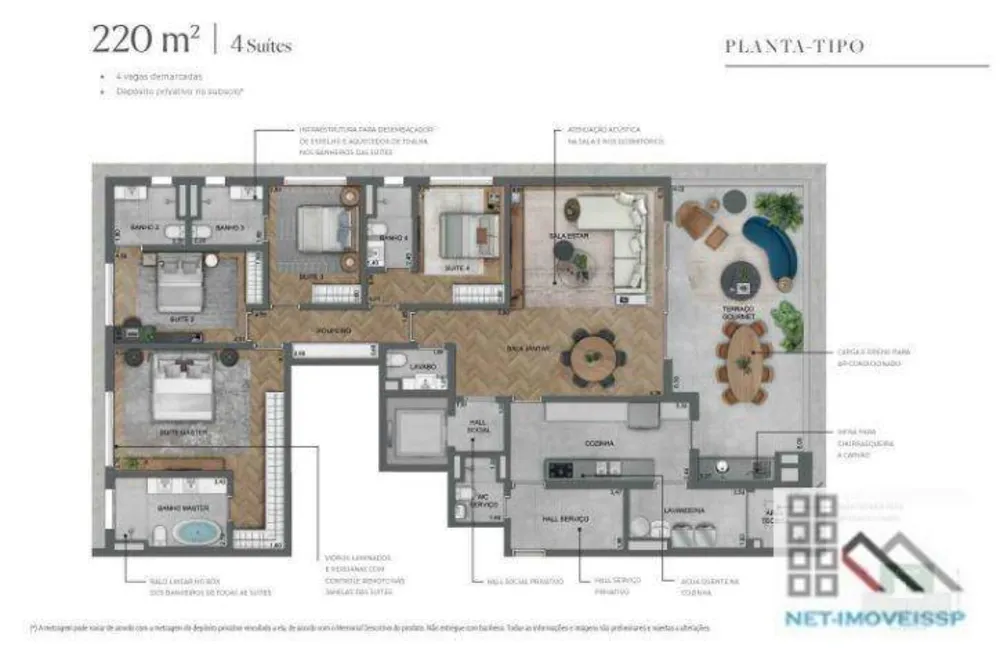 Apartamento, 4 quartos, 220 m² - Foto 6