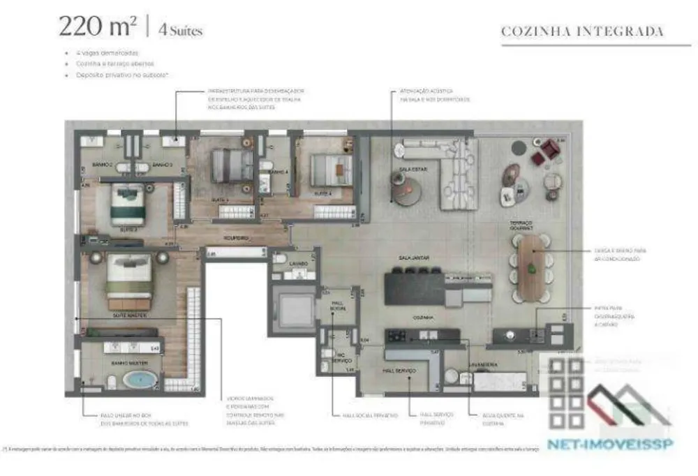Apartamento, 4 quartos, 220 m² - Foto 3