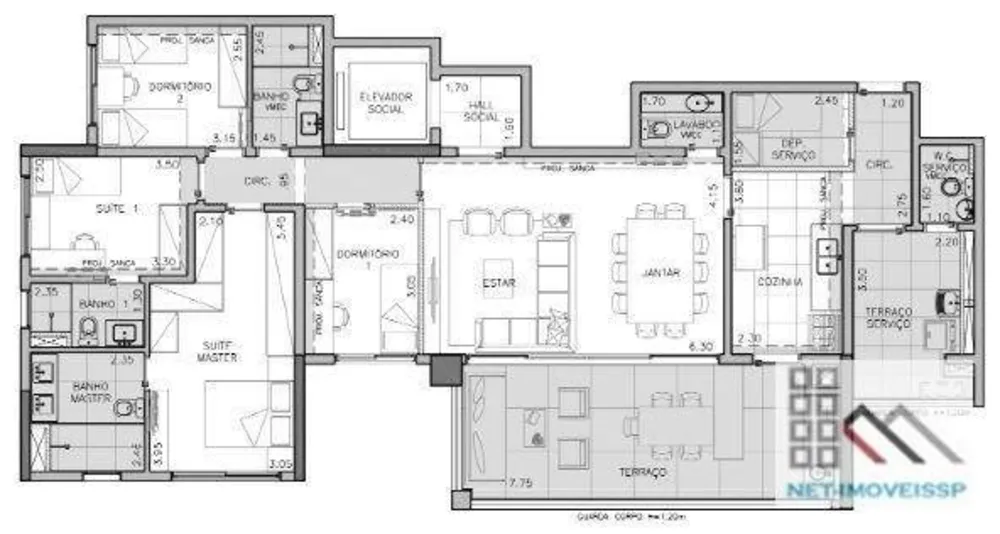 Apartamento, 3 quartos, 157 m² - Foto 7