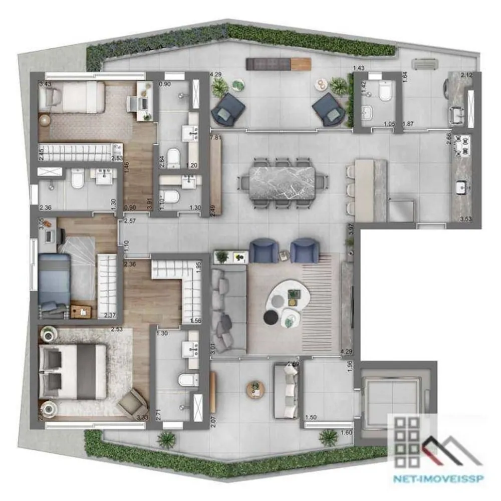 Apartamento, 3 quartos, 143 m² - Foto 1