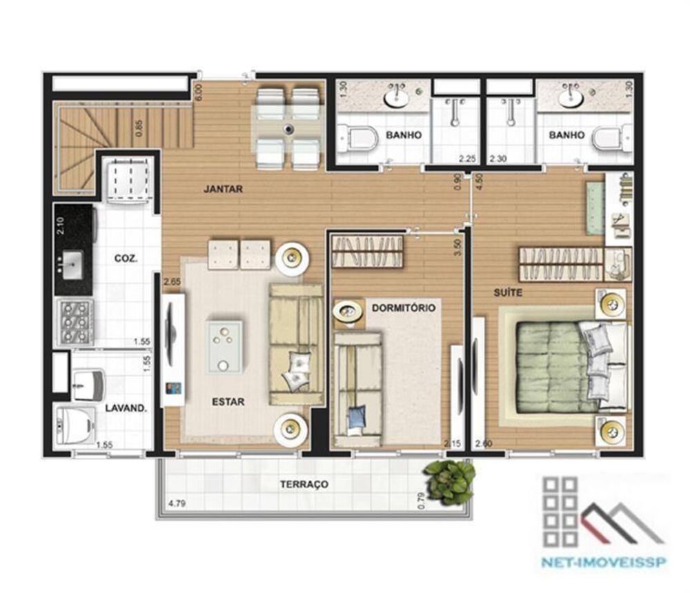 Cobertura, 2 quartos, 113 m² - Foto 9