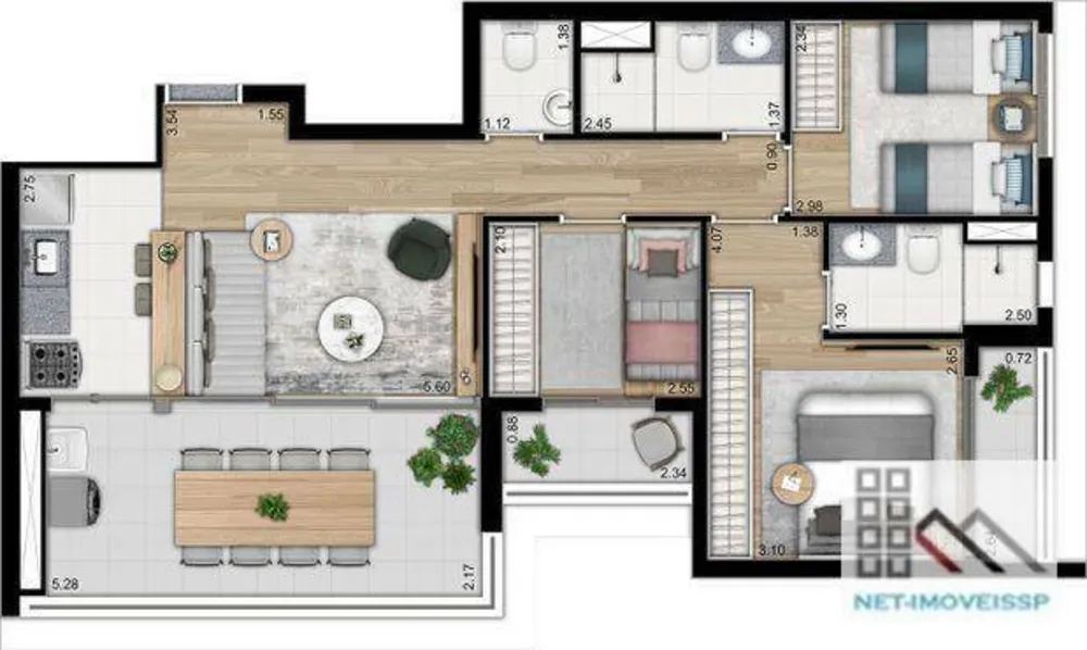 Apartamento, 3 quartos, 79 m² - Foto 2