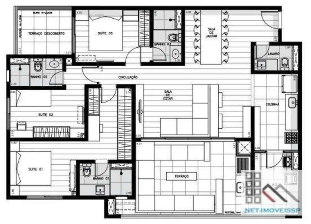 Apartamento, 3 quartos, 131 m² - Foto 7