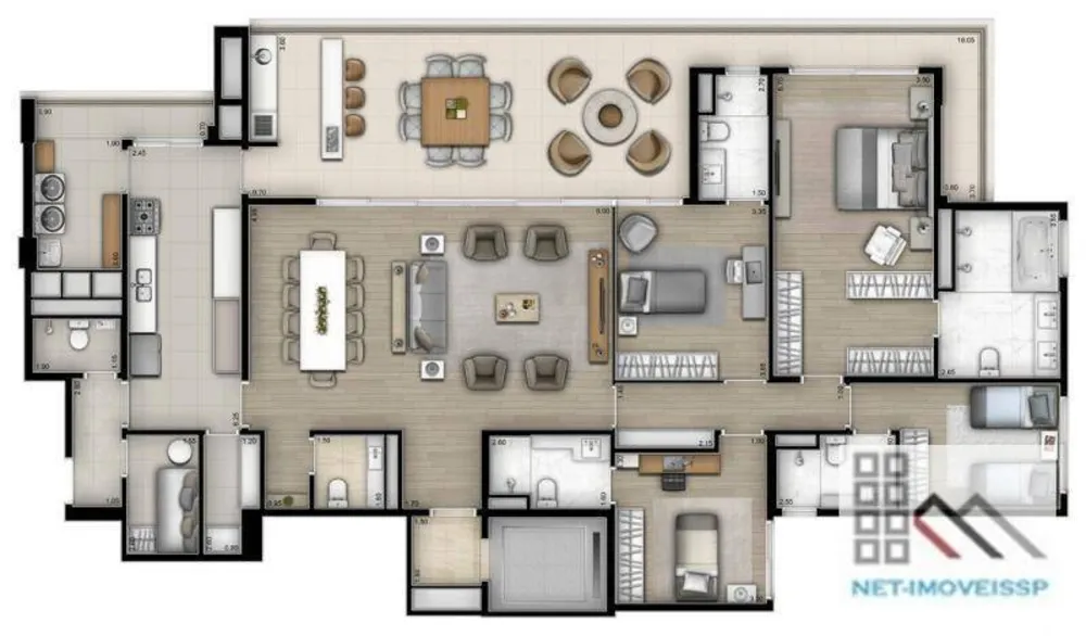 Apartamento, 4 quartos, 244 m² - Foto 7