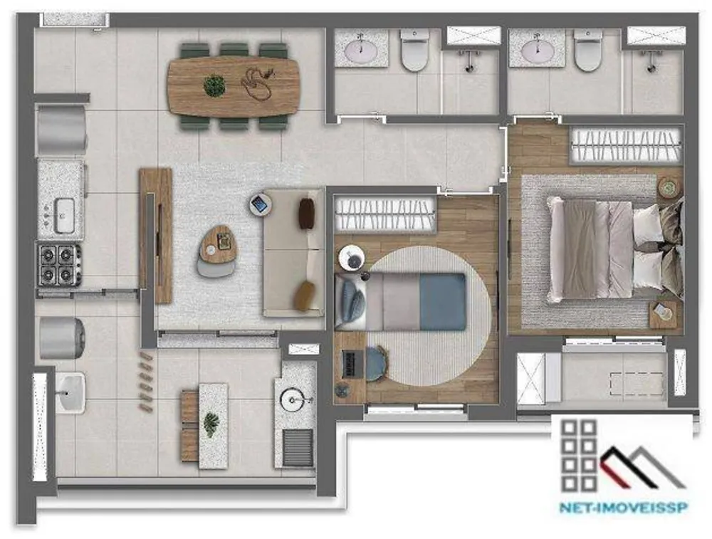 Apartamento, 2 quartos, 61 m² - Foto 1