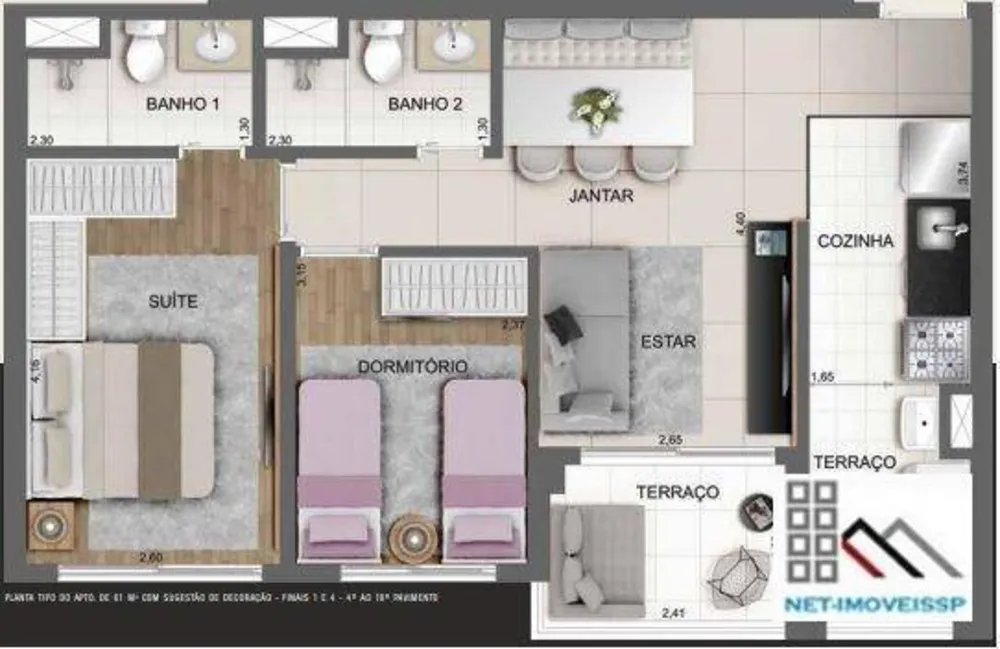 Apartamento, 2 quartos, 61 m² - Foto 14