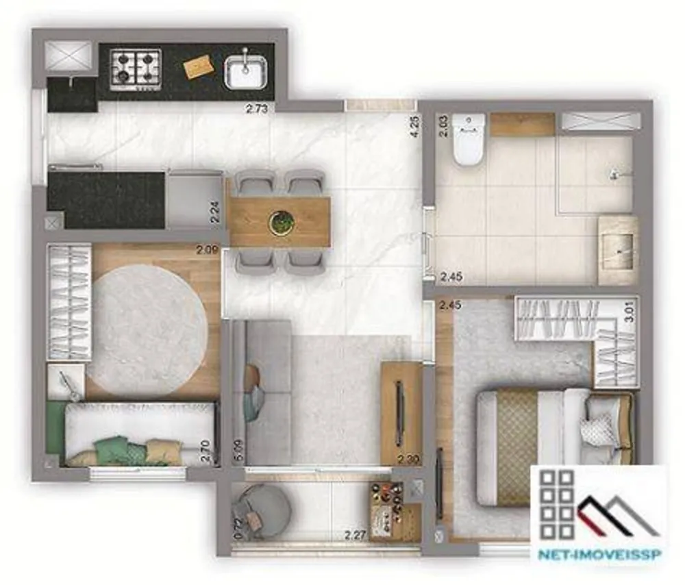 Apartamento, 2 quartos, 40 m² - Foto 14