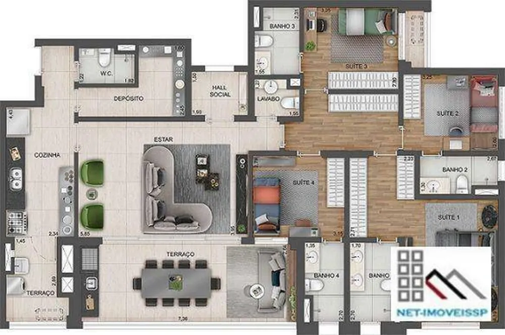 Apartamento, 4 quartos, 169 m² - Foto 16