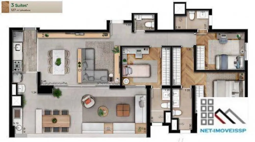 Apartamento, 4 quartos, 127 m² - Foto 5