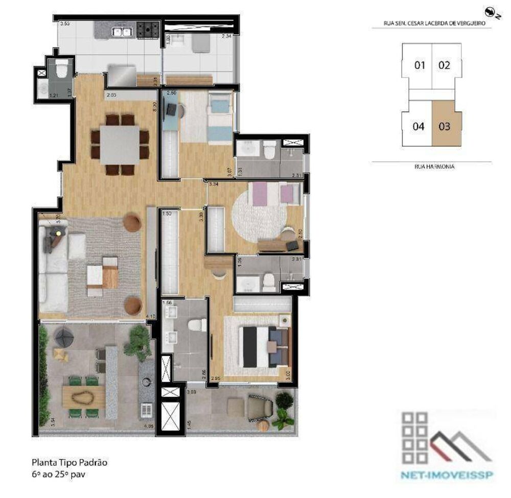 Apartamento à venda com 3 quartos, 122m² - Foto 14