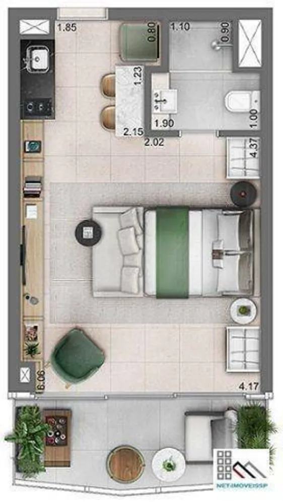 Kitnet-Studio, 35 m² - Foto 6