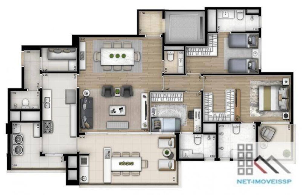 Apartamento, 3 quartos, 161 m² - Foto 4