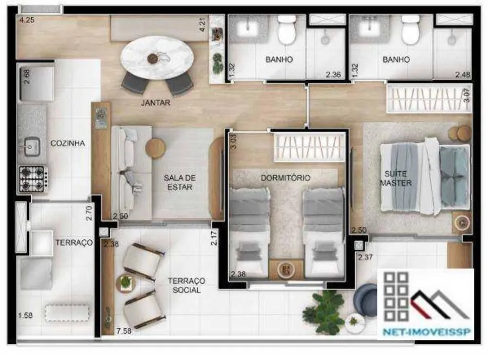 Apartamento, 2 quartos, 65 m² - Foto 16