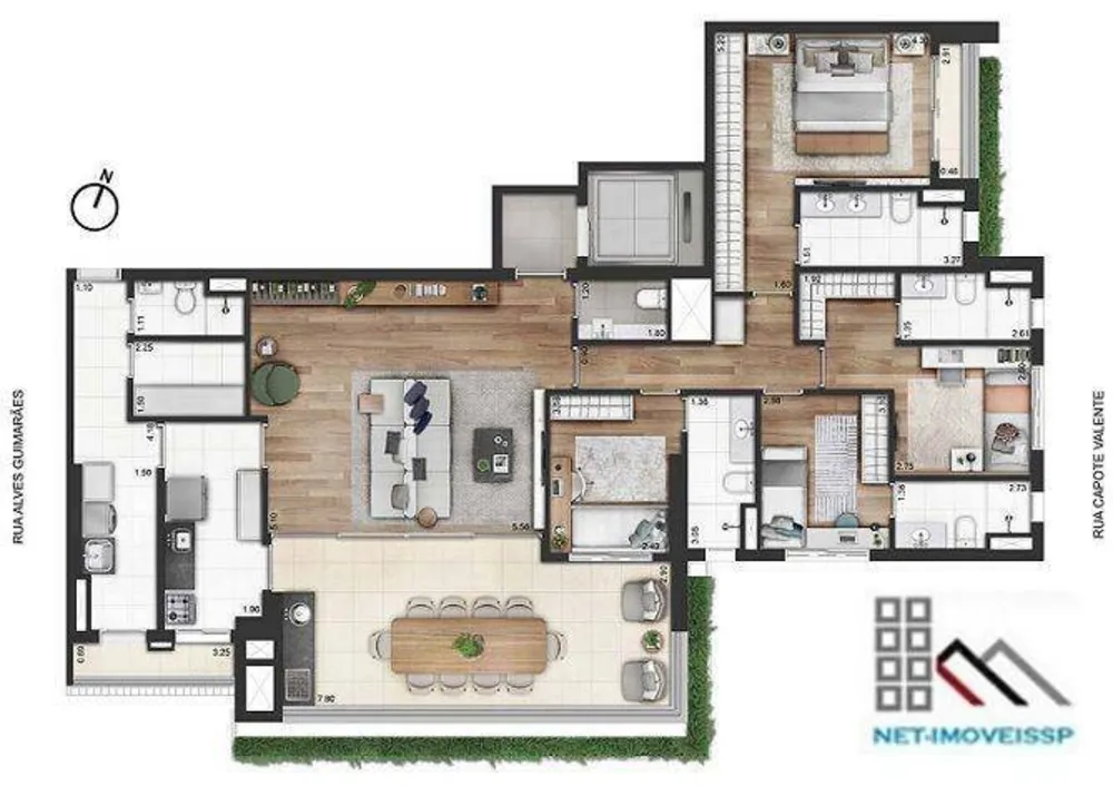 Apartamento, 3 quartos, 187 m² - Foto 1