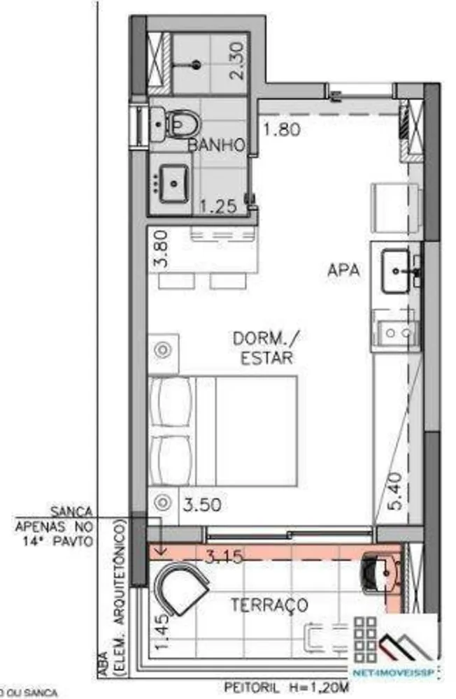 Kitnet-Studio, 29 m² - Foto 9