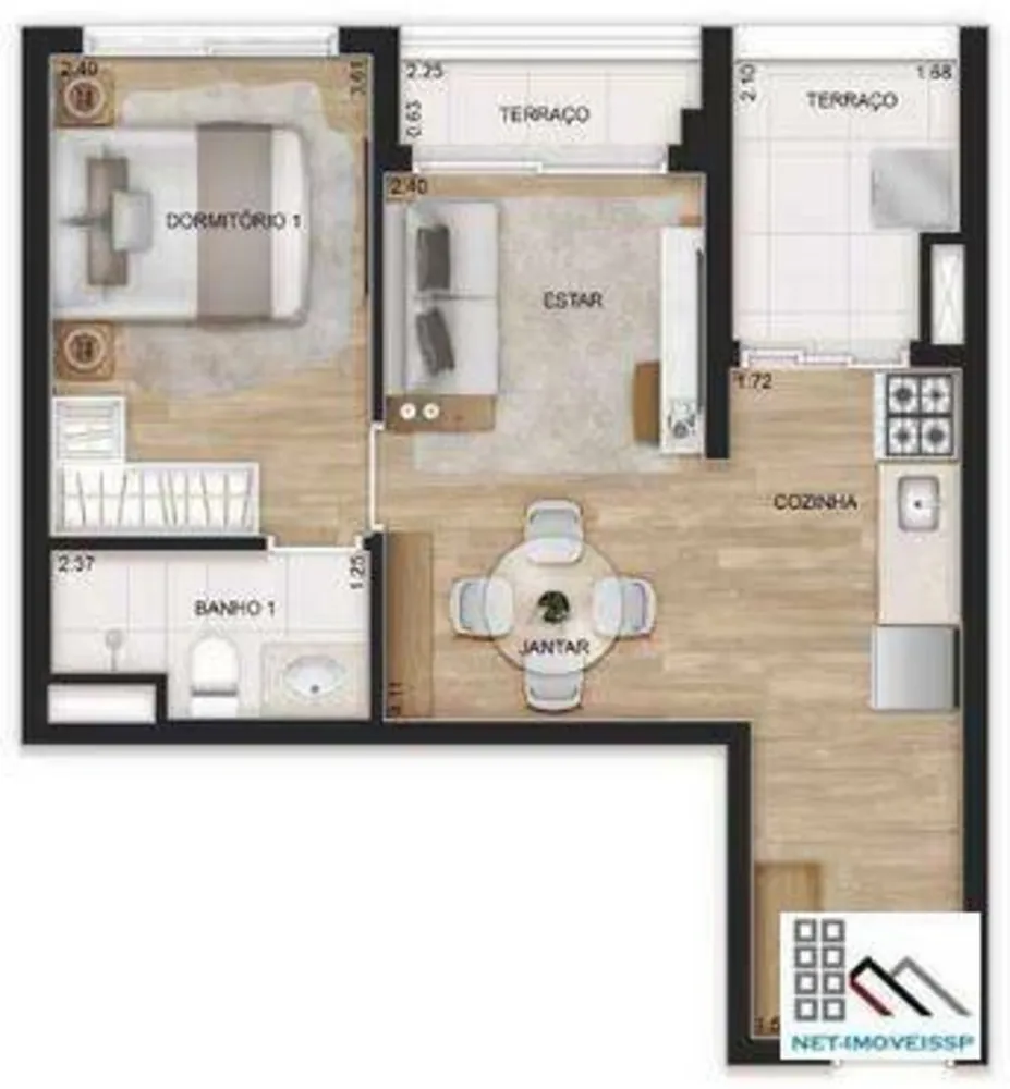Apartamento, 1 quarto, 38 m² - Foto 12
