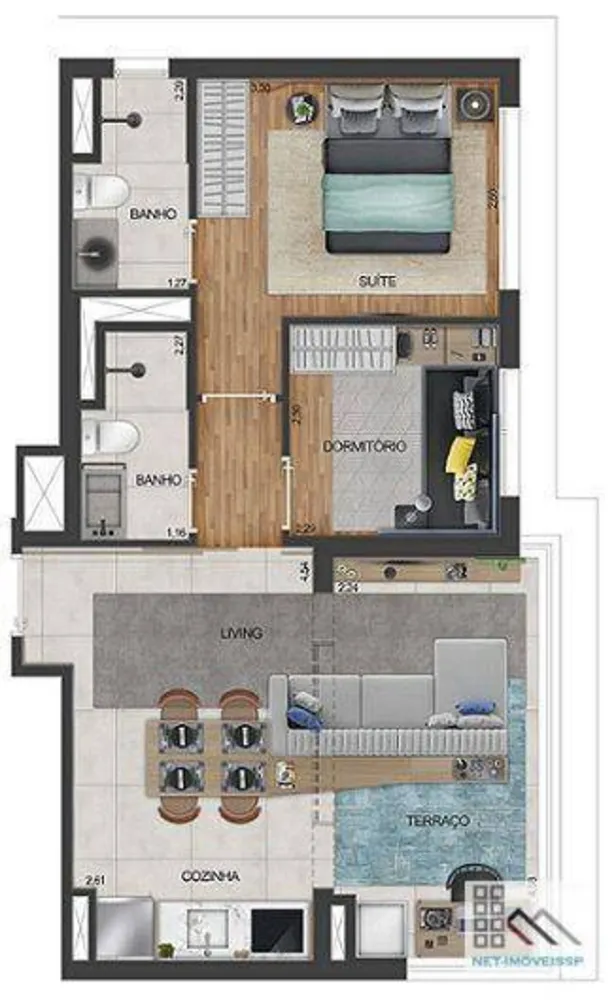 Apartamento, 2 quartos, 51 m² - Foto 15