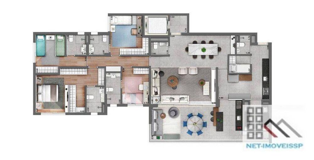 Apartamento, 4 quartos, 186 m² - Foto 3
