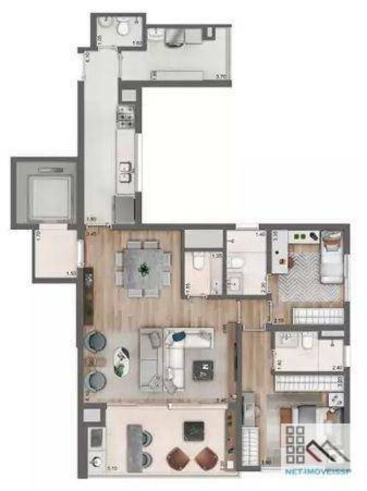 Apartamento, 3 quartos, 109 m² - Foto 3