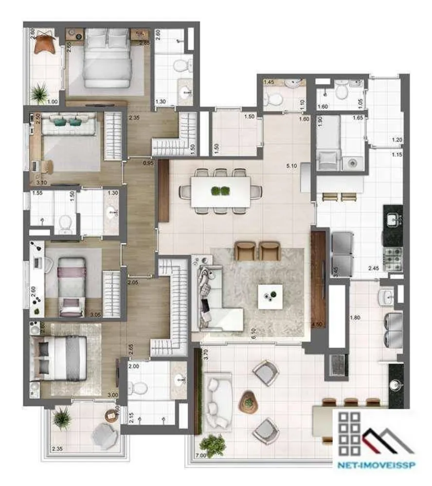 Apartamento, 3 quartos, 166 m² - Foto 12