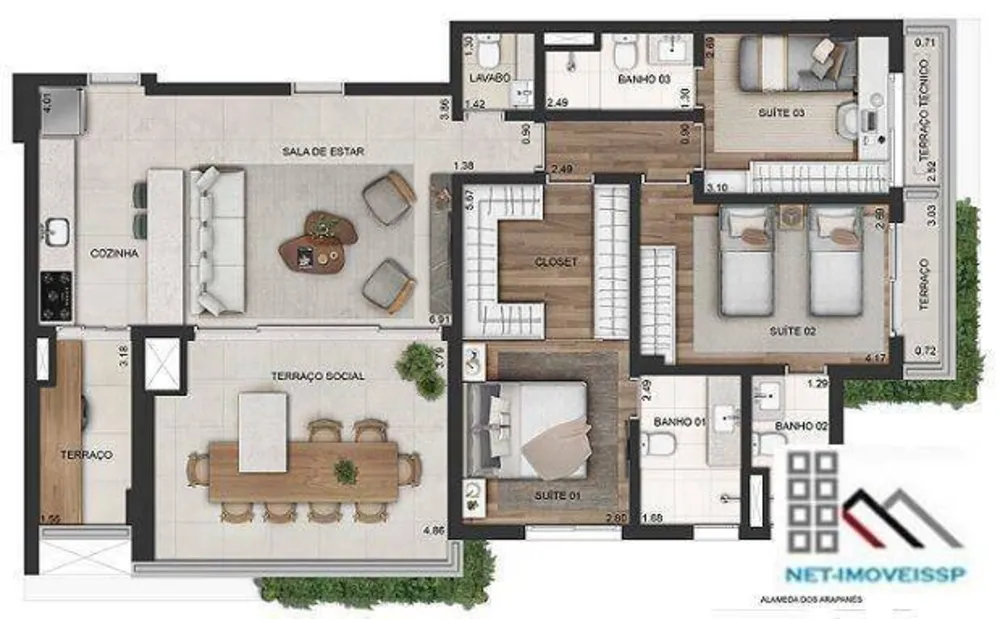 Apartamento, 2 quartos, 80 m² - Foto 3