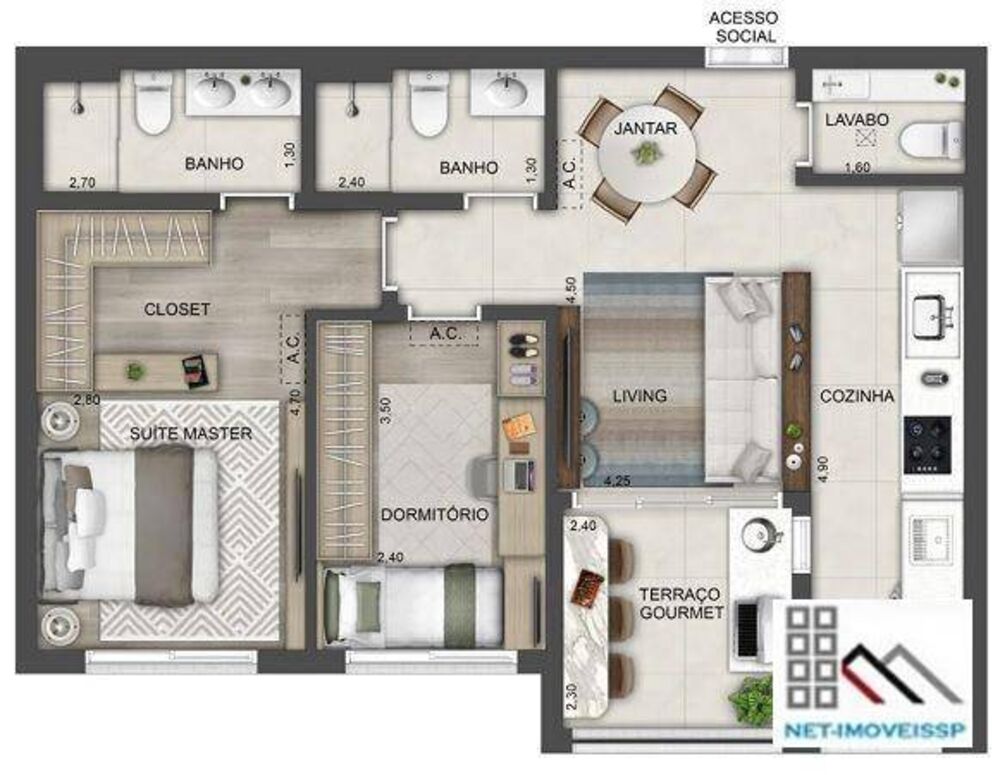 Apartamento à venda com 2 quartos, 70m² - Foto 18