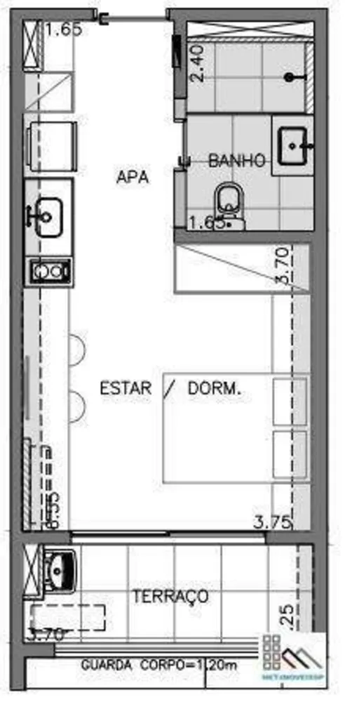 Kitnet-Studio, 32 m² - Foto 4