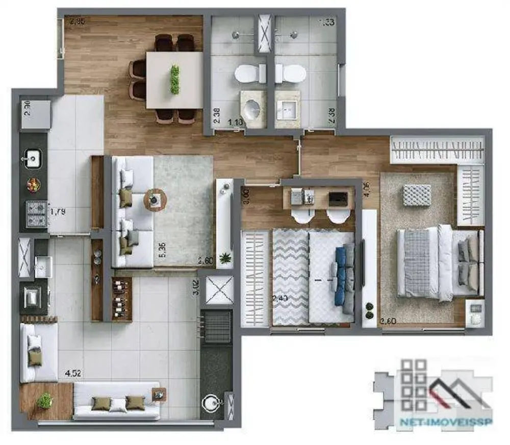 Apartamento, 2 quartos, 68 m² - Foto 13