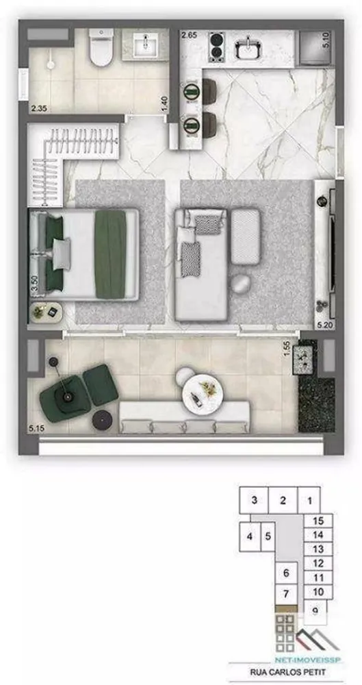 Kitnet-Studio, 38 m² - Foto 6