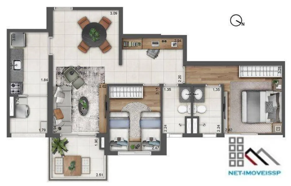 Apartamento, 2 quartos, 69 m² - Foto 12