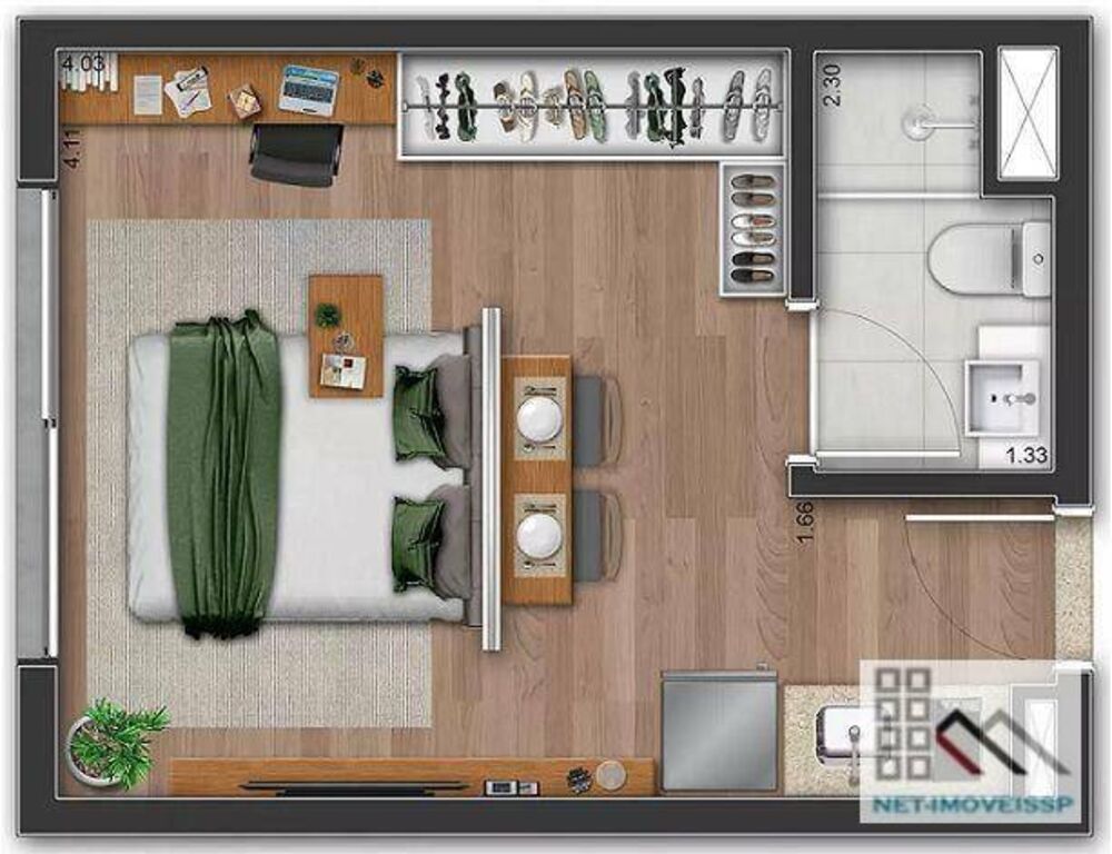 Kitnet-Studio, 26 m² - Foto 3