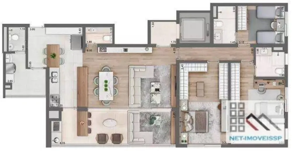 Apartamento, 3 quartos, 146 m² - Foto 1