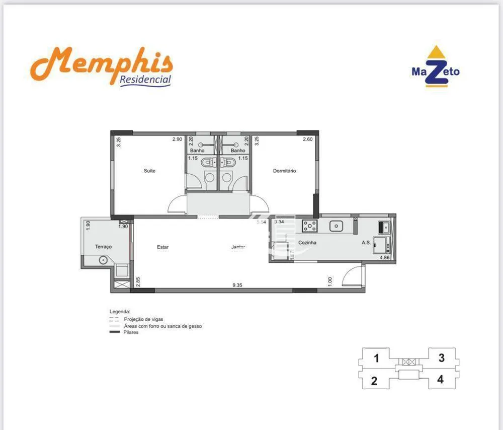 Apartamento, 2 quartos, 63 m² - Foto 2