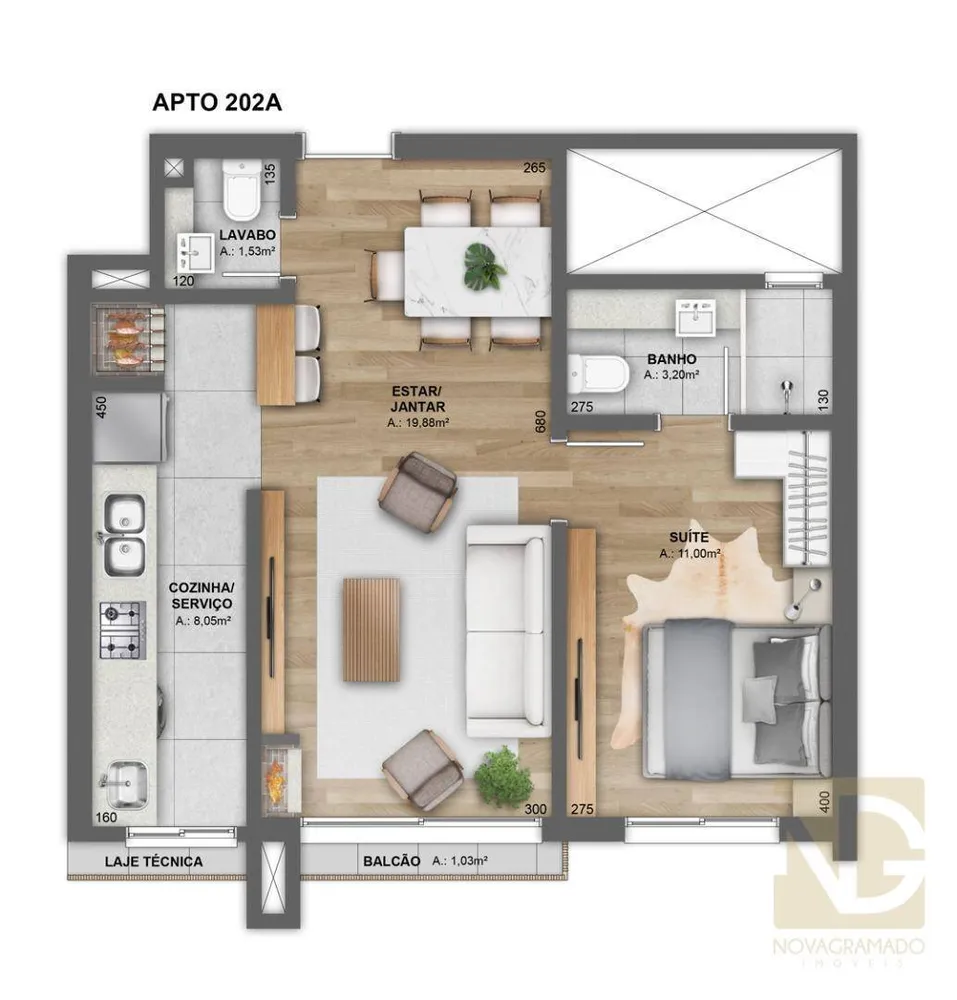 Apartamento, 1 quarto, 52 m² - Foto 4
