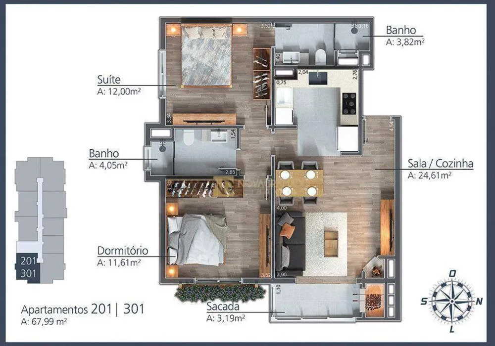 Apartamento, 2 quartos, 67 m² - Foto 4