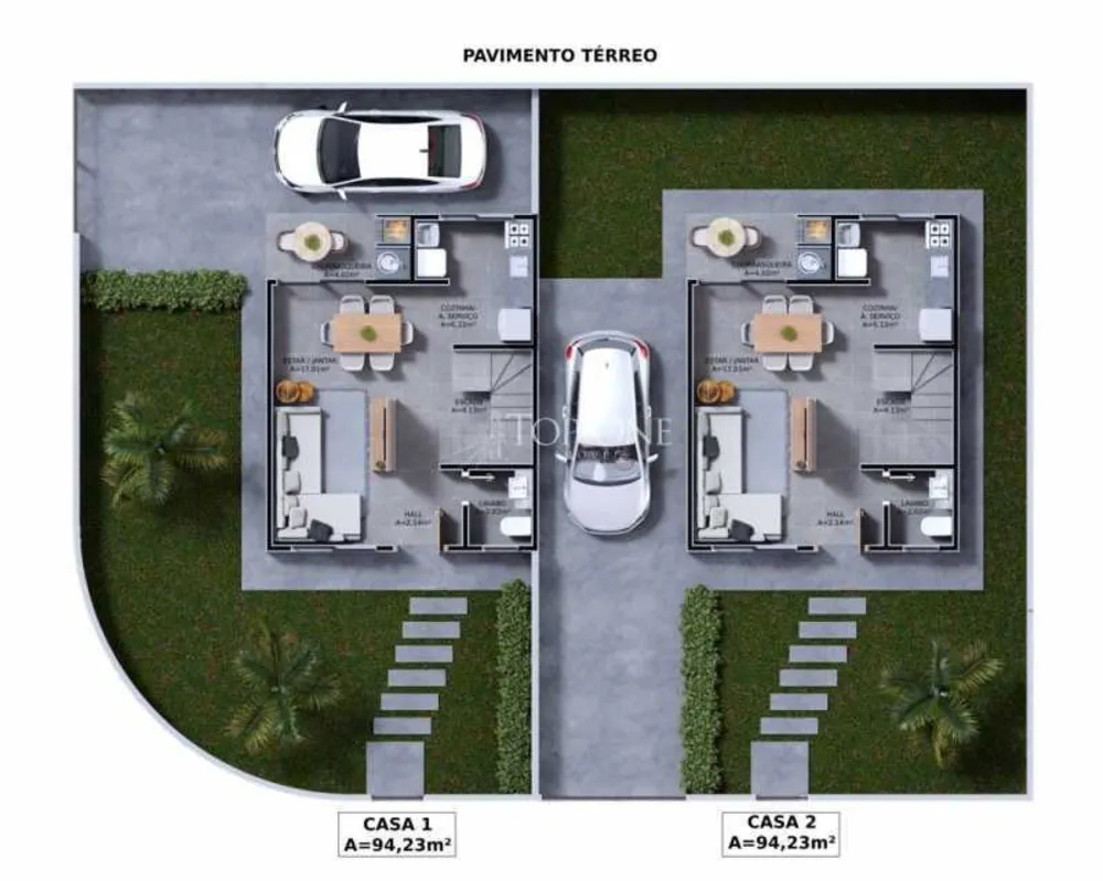 Casa, 3 quartos, 95 m² - Foto 2
