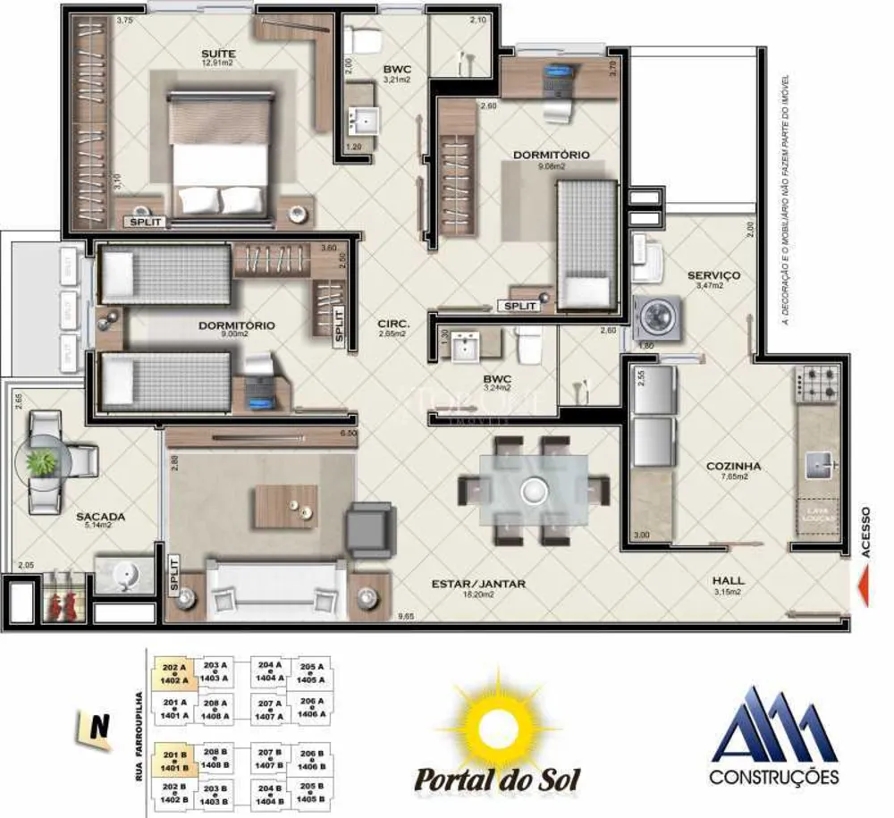 Apartamento, 3 quartos, 93 m² - Foto 1