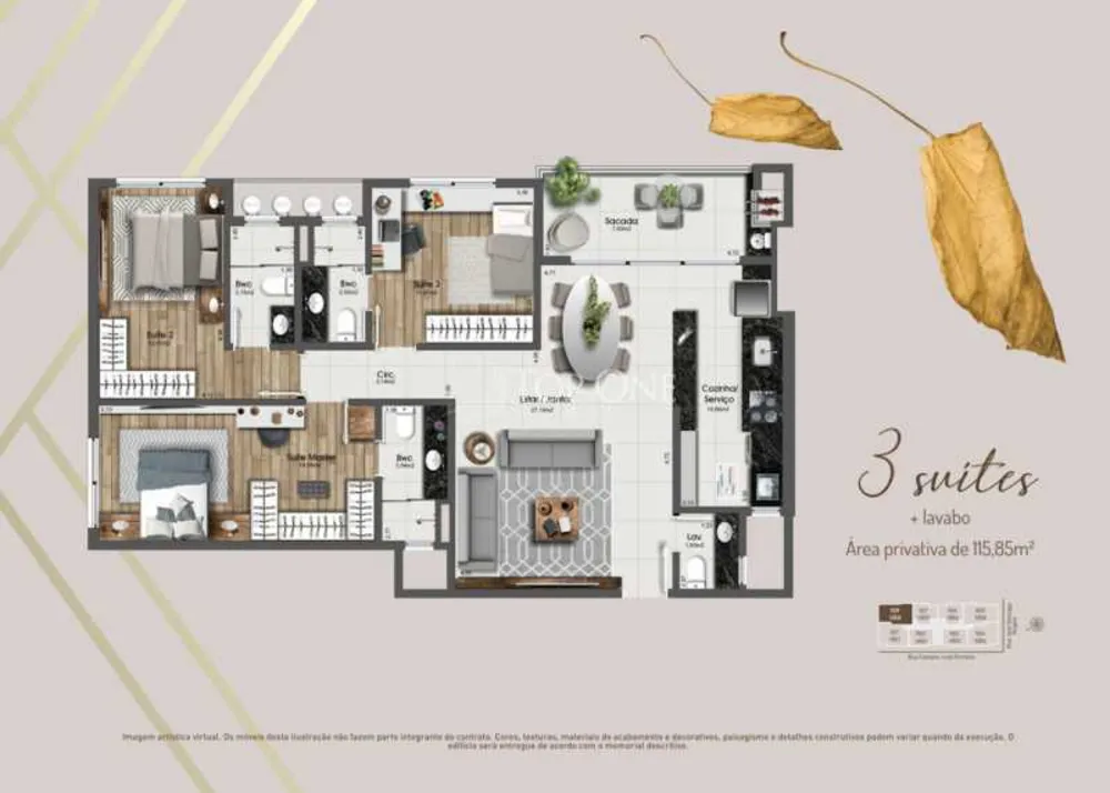 Apartamento, 3 quartos, 115 m² - Foto 3