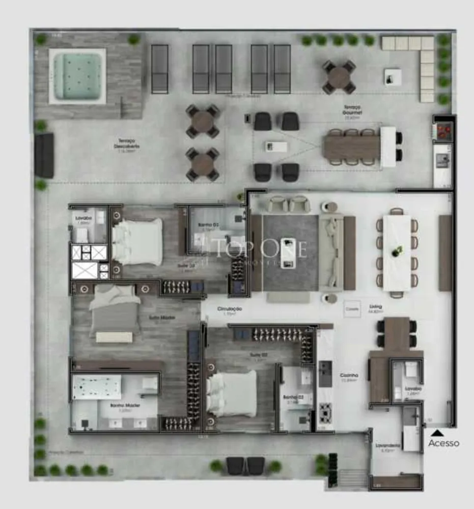 Cobertura, 3 quartos, 299 m² - Foto 2