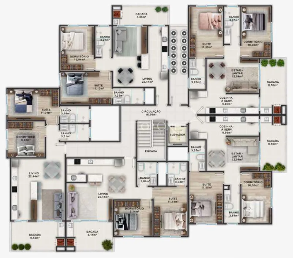 Apartamento, 2 quartos, 69 m² - Foto 3