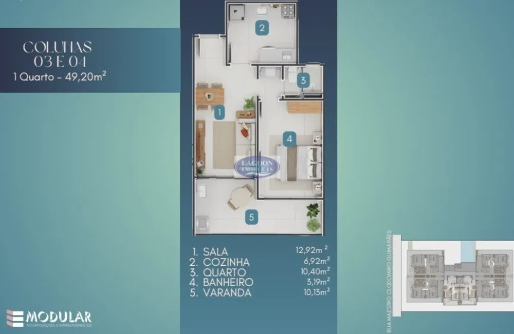 Apartamento, 1 quarto, 49 m² - Foto 12